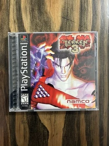 Tekken 3 PS1 Playstation 1 Black Label Tested Working Complete CIB - Picture 1 of 5