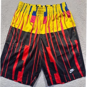 Nike Shorts Color Block Retro Stripe Print Basketball Gym Men's XS - Picture 1 of 8