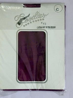 Vintage FOOTLITES  Nylon Seamed Stockings Sheer RASPBERRY  DEN 15 Tall - Image 1 of 4