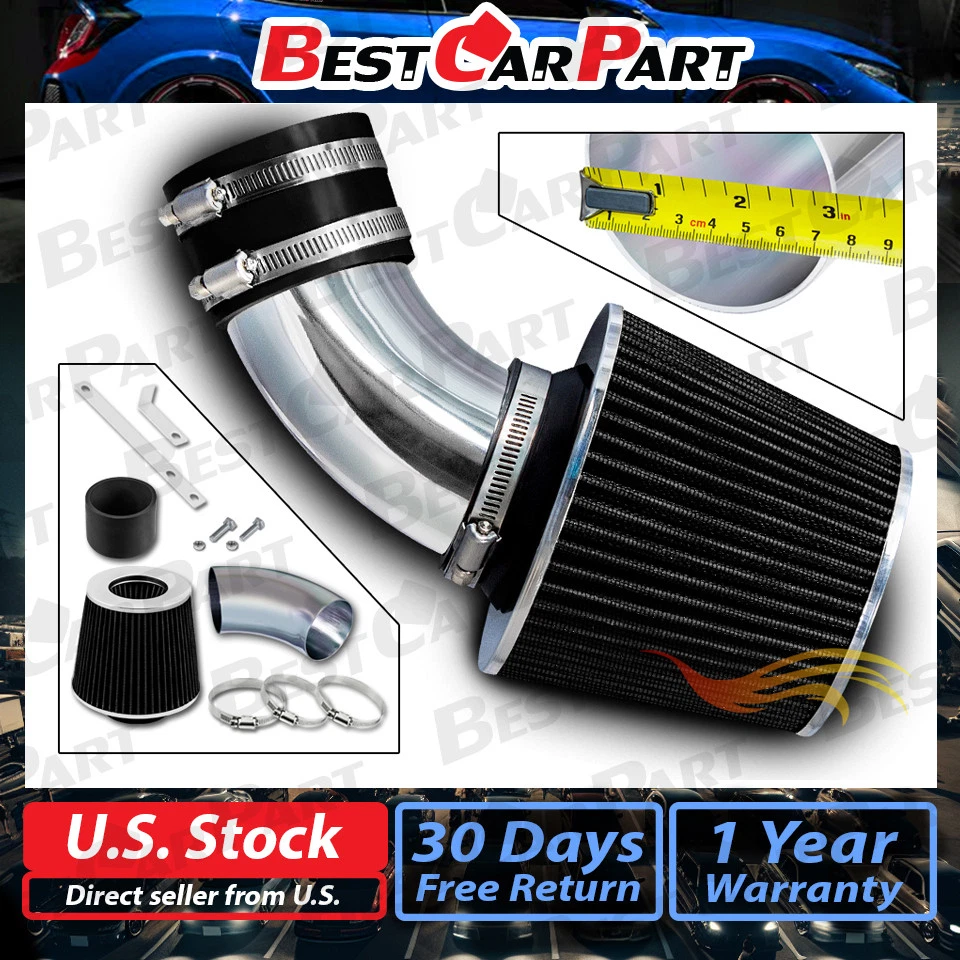 BCP черный 2000-2005 Toyota RAV4 2,0 л 2,4 л L4 короткая рамка воздухозаборник набор + FIlter - Изображение 1 из 4