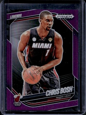 Prizm 2024-25 negro Chris Bosh Legends púrpura Prizm #44/99 Heat Foto 1 de 2