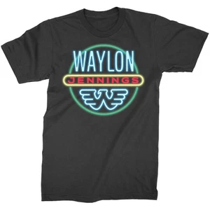 Waylon Jennings Neon Signs Lights Country Rockabilly Musik T-Shirt 10128505 - Bild 1 von 3