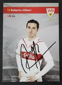 0748 Roberto Hilbert VfB Stuttgart 2009/10 tarjeta de autógrafo original firmada - Imagen 1 de 1