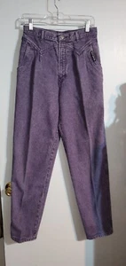 Rocky Mountain Rockies High Waist Western Jeans Youth Size 11/12 Purple Vintage - Picture 1 of 3