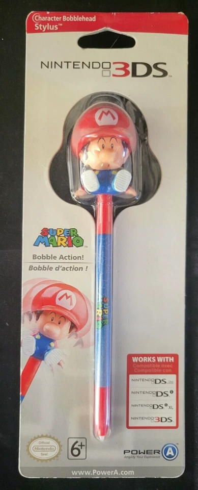 Nintendo 3ds Super Mario Bobble Action Bobblehead Stylus 6 Green