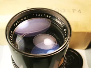 Asahi Pentax 300 mm f4 manueller Fokus Objektiv mit M42 Schraubhalterung super sauber - Bild 1 von 9
