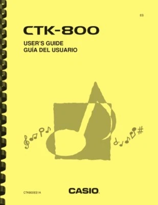 Casio CTK-800 Keyboard USER'S GUIDE OWNER'S MANUAL - Image 1 of 4