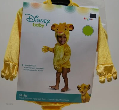 Disney Halloween Rey León Infantil Simba Disfraz Talla 6-12 Meses Nuevo Con Etiquetas Foto 1 de 2