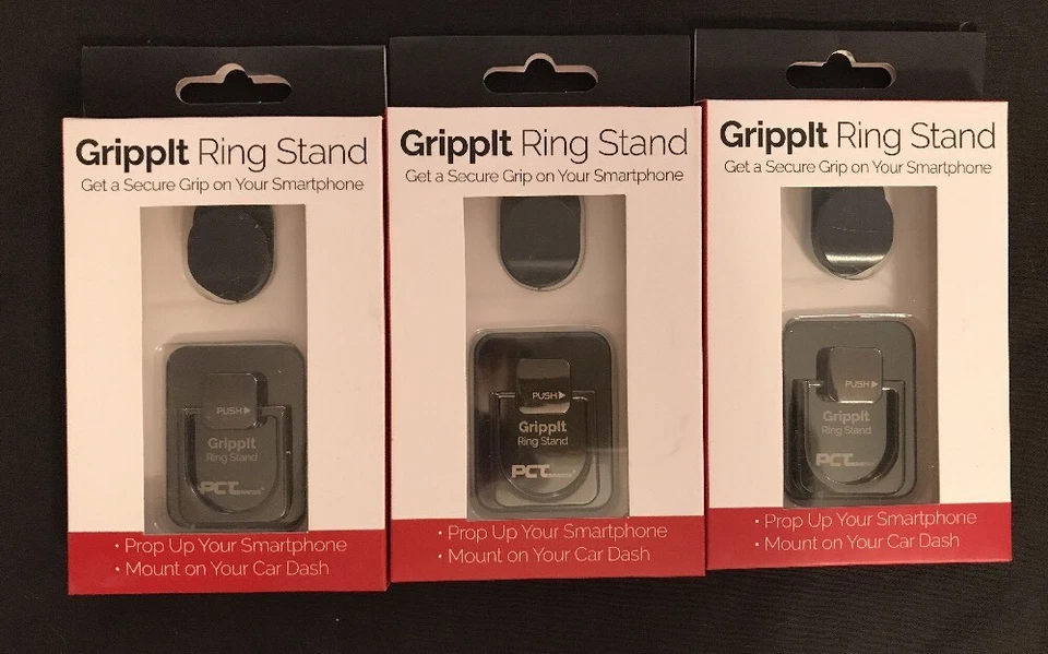 Lot Of 3 NEW PCT Brands GrippIt Stand for Universal Smartphones iPhone Car Dash - Image 1 of 4
