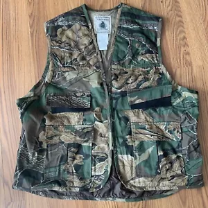 Northwest Territory Mens Hunting Vest LG Green Camo Tree Game Pouch Pockets - Picture 1 of 9