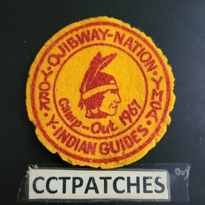 1967 YMCA Y-INDIAN GUIDES OJIBWAY NATION YORK FELT PATCH - Picture 1 of 2