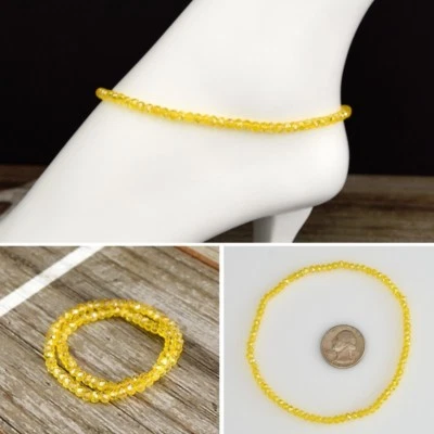 Pulsera de tobillo elástica con cuentas de cristal Foto 1 de 3