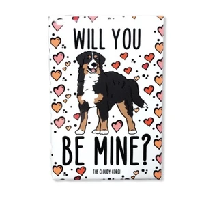 Perro de montaña bernés y corazones imán regalos de San Valentín decoración del hogar de vacaciones - Imagen 1 de 12