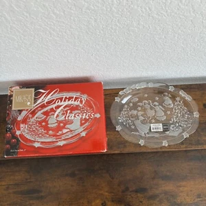 Mikasa Holiday Classic Sweet Dish Crystal Glass Angel Christmas Serving Plate 9" - Picture 1 of 9