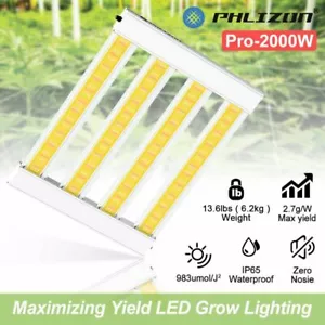 Phlizon 240W W/Samsung 281B LED Grow Light Vollspektrum für 75*75cm Zelt - Bild 1 von 12