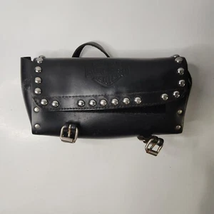 Harley OEM Studded Black Leather SISSY BAR BAG Multi-Fit P/N 91051-94 - Foto 1 di 7