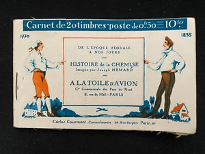Carnet de timbres " A la toile d'avion " 1929 - 50 centimes Jeanne d'Arc - - Imagen 1 de 10