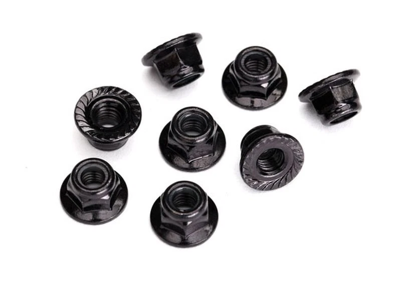 Traxxas 8447 5mm Stop-Mutter mit Flansch Stahl schwarz verzahnt 8 - Bild 1 von 1