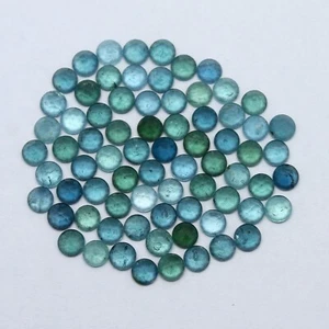 Natural Indicolite Tourmaline Lot 3.5x3.5 MM Round Shape Rosecut Gemstone Lot - Picture 1 of 5