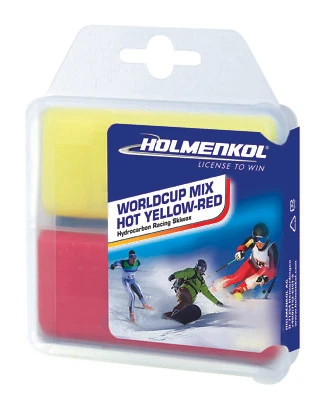 HOLMENKOL GMBH Holmenkol WORLDCUP MIX HOT - Yellow / Red - 2x35g Skiwachs (14,27€*/100g)