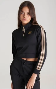 SikSilk Girls Infinite 1/4 Zip Track Top - Black 15 Years - Picture 1 of 3