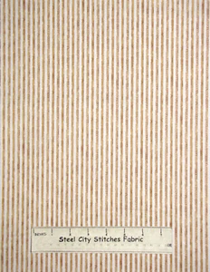 Tan Cream Silver Dot Stripe Cotton Fabric Red Rooster Winter Celebration YARD - Picture 1 of 1