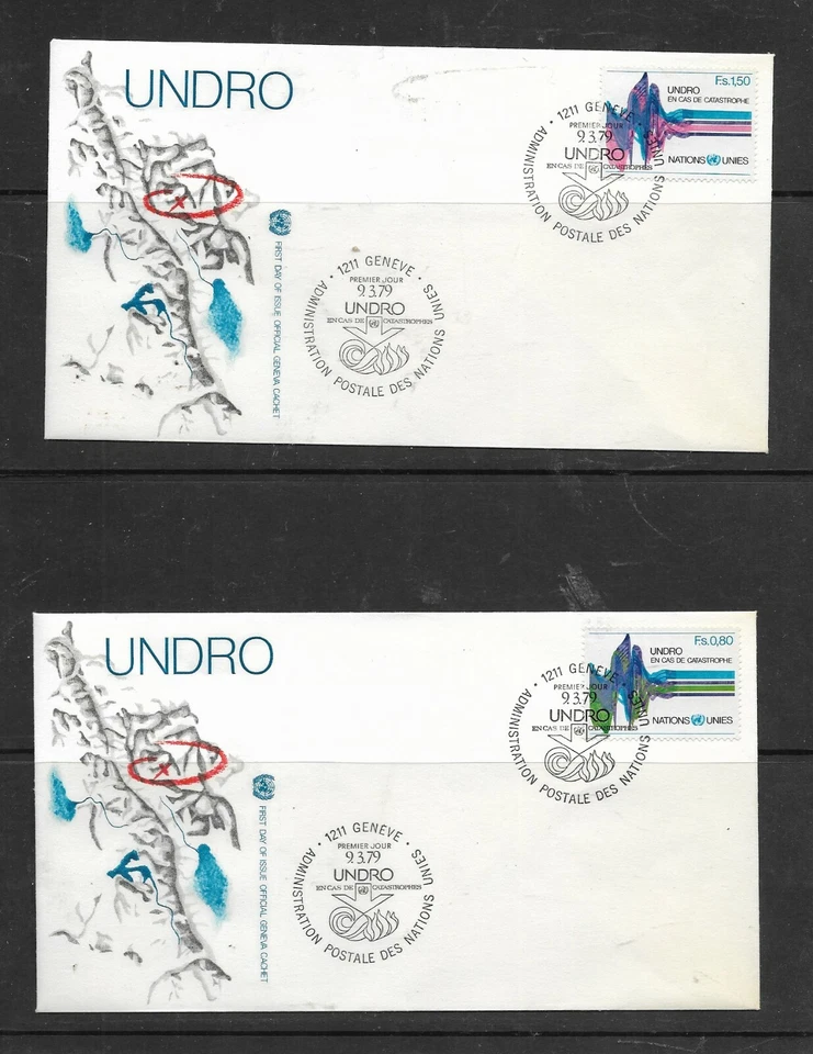 Naciones Unidas Ginebra Sobres Primer Día del año 1979 (EU-20) - Imagen 1 de 1