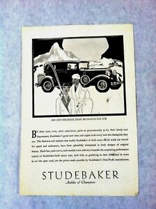 1929 Studebaker Print Ad President Eight Brougham