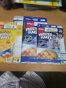 Kelloggs Frsted Flakes Cereal boxes Lot of 3 425g 435g 1.06kg empty boxes - Picture 1 of 7