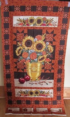 1 Wonderful MODA "Harvest Bouquet" Fabric Quilting/Wallhanging Crafting Panel - Image 1 of 2