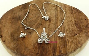 NEW CHAIN NECKLACE EIFFEL TOWER STYLE EXCLUSIVE ANTI ALLERGIC SILVER COLOR - Picture 1 of 4