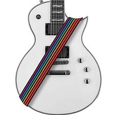 Amumu Guitar Strap Rainbow Stripe Polyester Cotton for Acoustic Electric and ... for sale