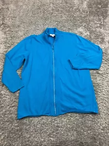 Quacker Factory Full Zip Jacket Womens Size Large Mock Neck Stretch - Picture 1 of 11