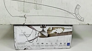 Fanimation Wrap Custom MAD8531BL with Set Of 3 Blades BPW8530-60WE Open Box New - Picture 1 of 9