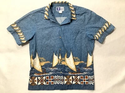 Camisa RJC Grande Hawaiana Abotonada Manga Corta Informal Veleros Para Hombres De Colección Foto 1 de 4