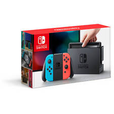 Nintendo HAC-001 Switch Gaming Console with Neon Blue and Neon Red Joy-Con