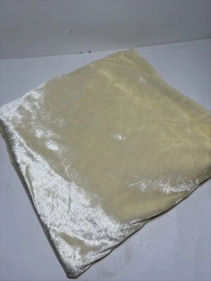 Terciopelo Triturado Crema Color Amarillo Claro 36x60 1+ Yardas Peso Medio Foto 1 de 4