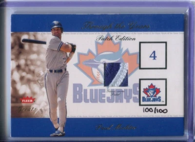2002 Fleer Greats Paul Molitor Through The Years Game-Used Patch 100/100 - Image 1 of 2