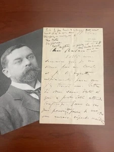 JOHN SINGER SARGENT HANDWRITTEN LETTER SIGNED, PORTRAIT ARTIST, ART CLUB CIRCLE - Picture 1 of 2