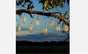 20 Mini Hive Spiralight Garden Fairy String Lights Solar Powered Warm White Xmas - Picture 1 of 2
