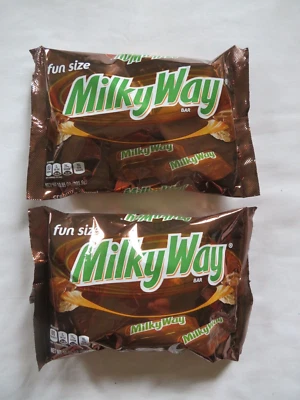 (2) Lote de bolsas de barras de caramelo tamaño divertido MilkyWay 10,65 OZ cada Vía Láctea Foto 1 de 2