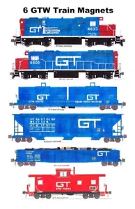 Tren de carga local Grand Trunk Western 6 imanes Andy Fletcher - Imagen 1 de 1