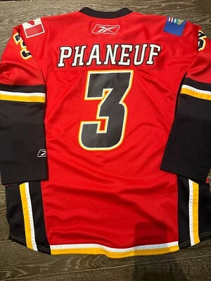 Camiseta deportiva de colección Calgary Flames RED NHL XL Reebok Red Dion Phaneuf #3 nueva sin etiquetas Foto 1 de 4