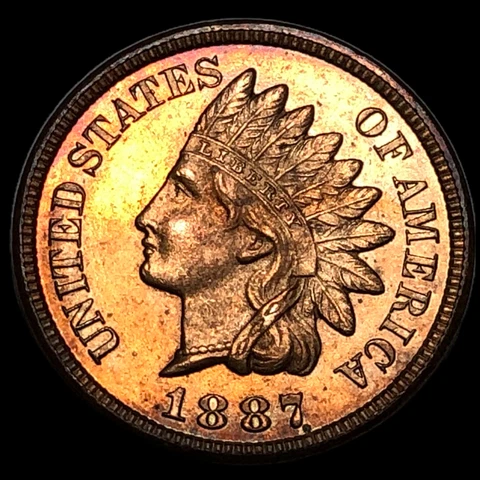 1887 PROOF Indian Head Cent Penny   #E9263 Cover