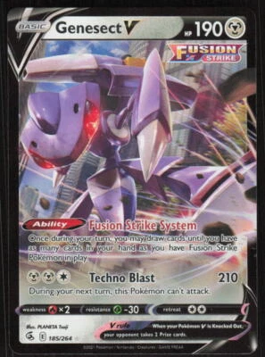 Pokemon TCG SWSH08: Fusion Strike #185/264 Genesect V NM - Image 1 of 2