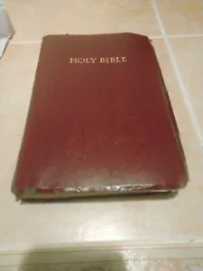 Heilige Bibel KJV Riesendruck Thomas Nelson 2003 roter Buchstabe mit Leder Reißverschluss Cover - Bild 1 von 5