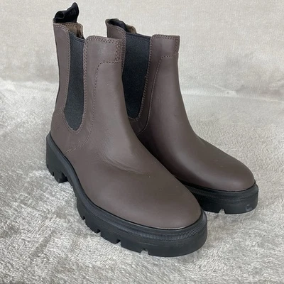 Timberland Cortina Valley Chelsea Botas Mujer 6.5 Marrón Cuero Impermeables NUEVAS Foto 1 de 4