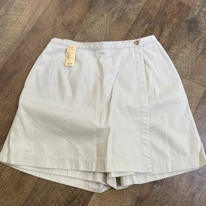Eddie Bauer | NWT Vintage Khaki Faux Wrap Skirt Size 10 (28*) - Picture 1 of 13