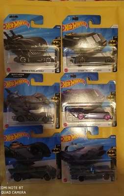 batmobile hotwheels Lotto 6 Modelli Diversi 1:64 - Immagine 1 di 3