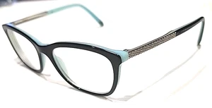 Marco de gafas ovalado negro azul Tiffany & Co TF2150-B 8055 52-17 140 Italia - Imagen 1 de 9